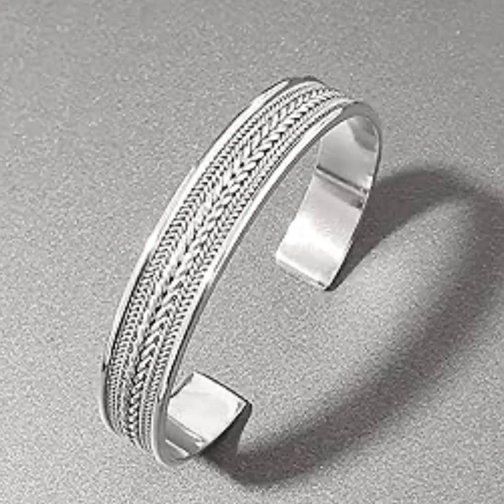 Sterling Silver Vintage Celtic Knot Cuff Bracelet